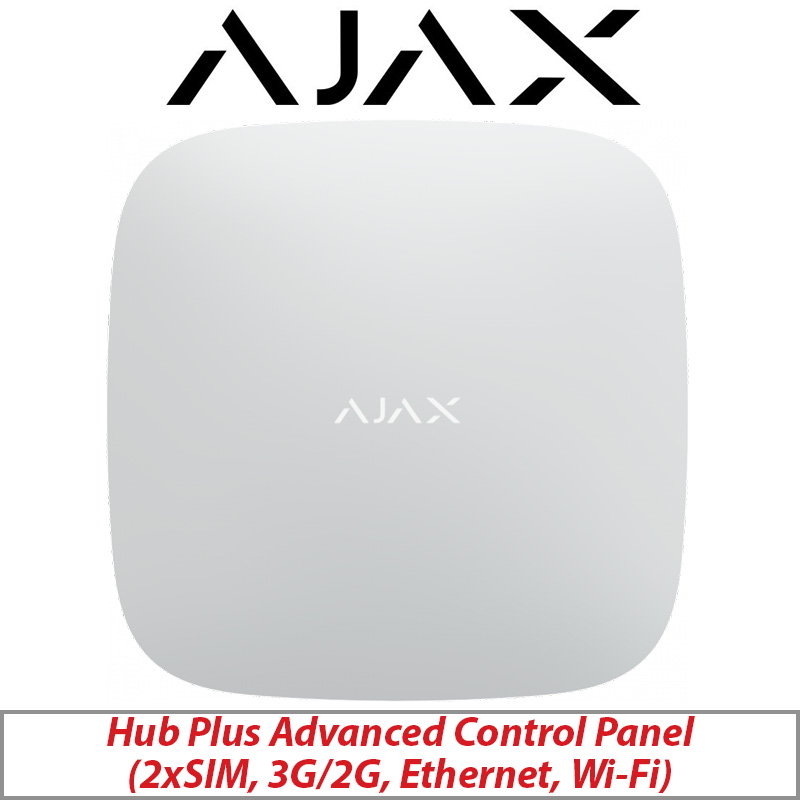 AJAX HUB PLUS CONTROL PANEL - DUAL GSM WIFI AND ETHERNET AJAX-22915 WHITE