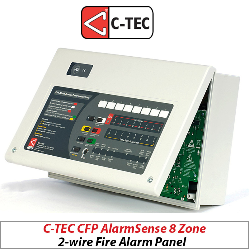 C-TEC CFP ALARMSENSE 8 ZONE TWO-WIRE FIRE ALARM PANEL CFP708-2