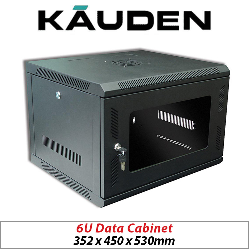 DATA CABINET - KAUDEN DATA CABINET 6U 450MM DEEP DC6U/450