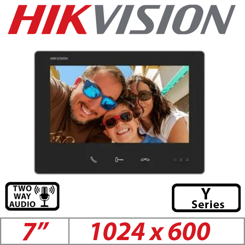 HIKVISION 7 INCH TOUCH SCREEN INDOOR 2-wire VIDEO INTERCOM STATION - DS-KH7300EY-TE2