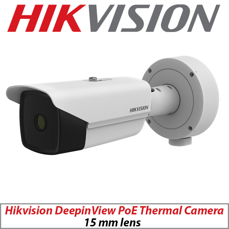 HIKVISION DEEP IN VIEW THERMAL NETWORK IP PoE BULLET CAMERA 15MM DS-2TD2137-15-PI