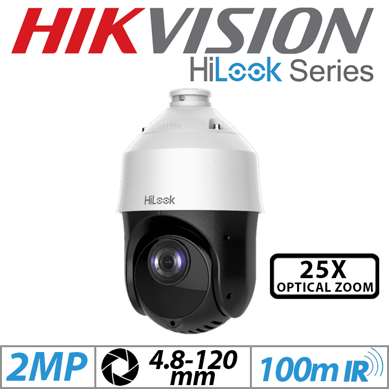 2MP HIKVISION HILOOK PTZ CAMERA WITH 25X OPTICAL ZOOM 4.8-120MM WHITE PTZ-T4225I-D