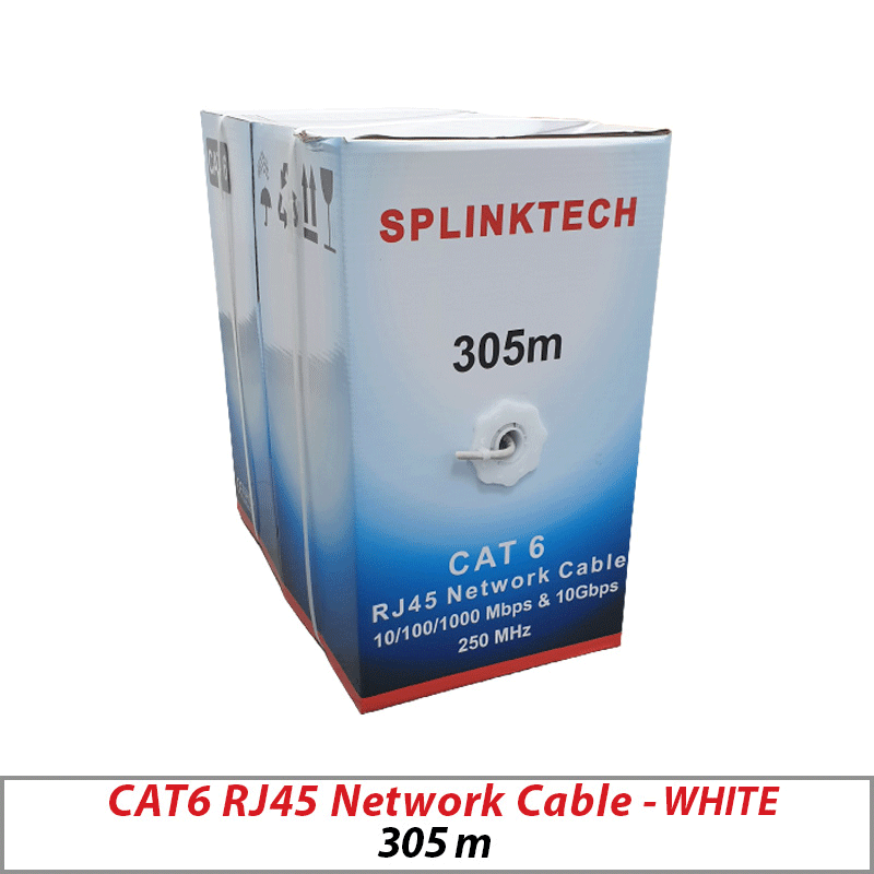 CAT6 NETWORK INDOOR/OUTDOOR RJ45 AWG23 LAN UTP CCA CABLE 305M WHITE