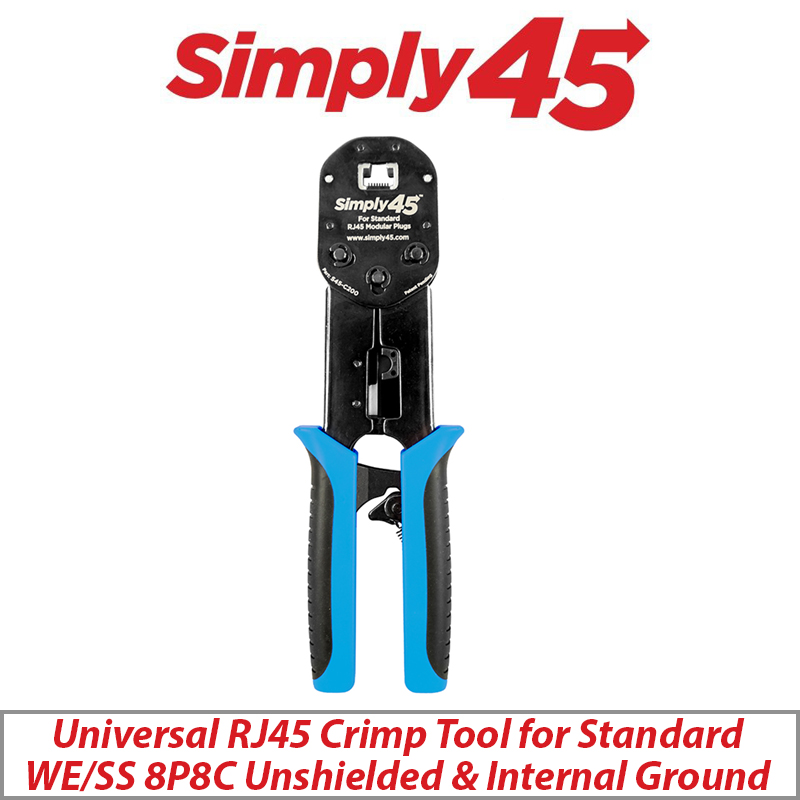 SIMPLY45 UNIVERSAL STANDARD RJ45 CRIMP TOOL UTP RJ45 MOD PLUGS S45-C200