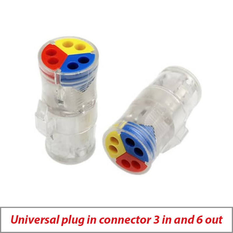 UNIVERSAL PLUG IN CONNECTOR 3 IN AND 6 OUT 2.5MM TERMINAL BLOCK LT-736