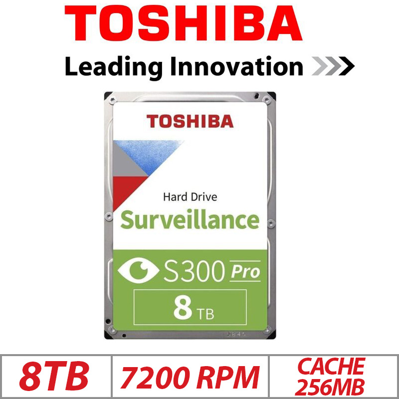 8TB TOSHIBA HDD SURVEILLANCE S300 PRO