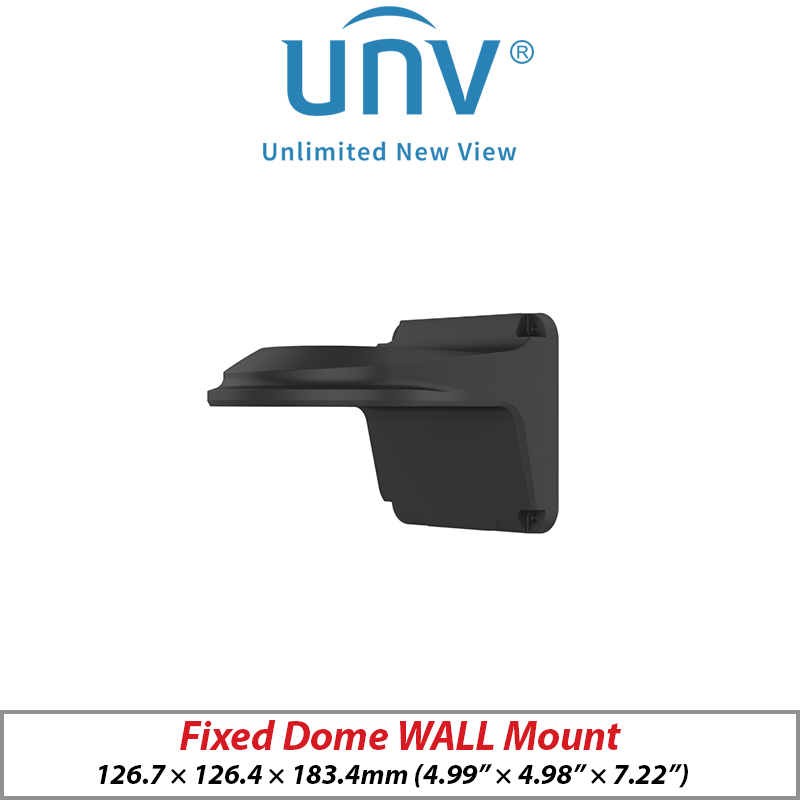 UNIVIEW FIXED DOME WALL MOUNT BLACK - UNV-TR-WM03-D-IN-BLACK