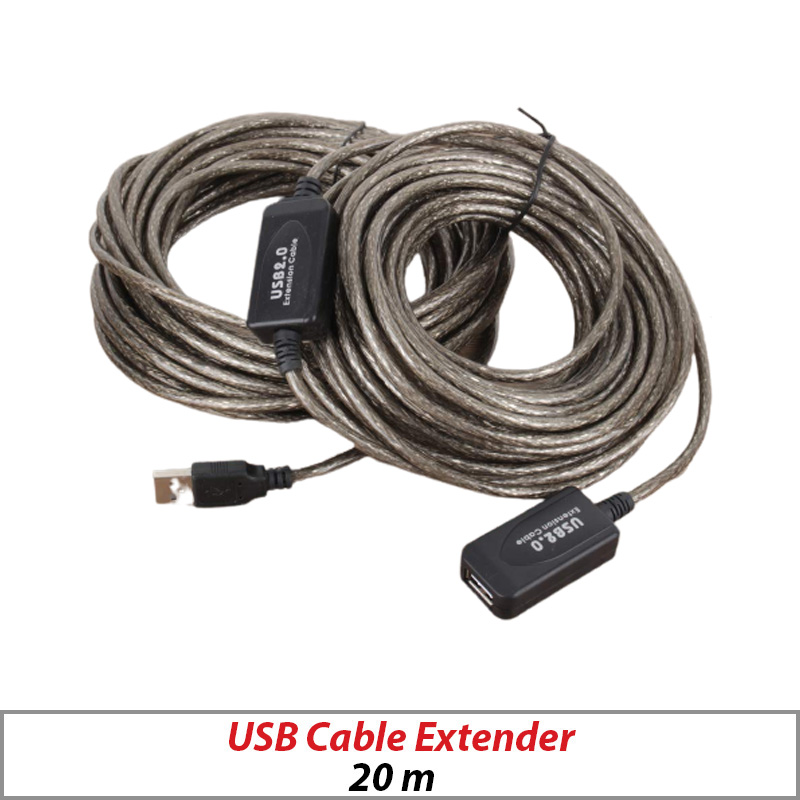 USB CABLE EXTENDER MALE TO FEMALE BROWN 20M
