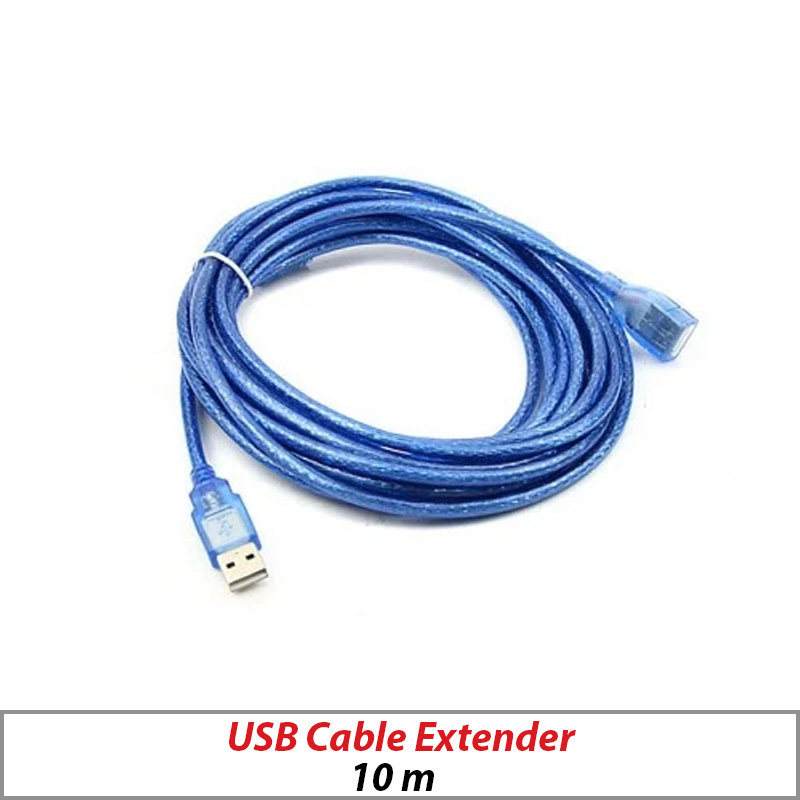 USB CABLE EXTENDER MALE TO FEMALE BLUE 10M