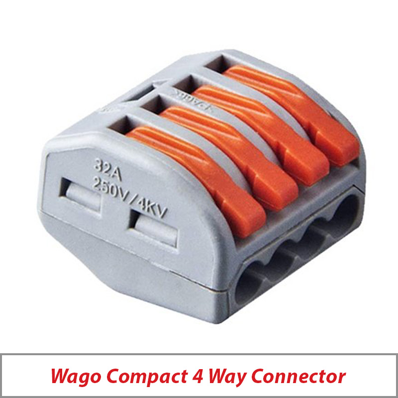 WAGO COMPACT 4 WAY LEVER CONNECTOR TERMINAL BLOCK