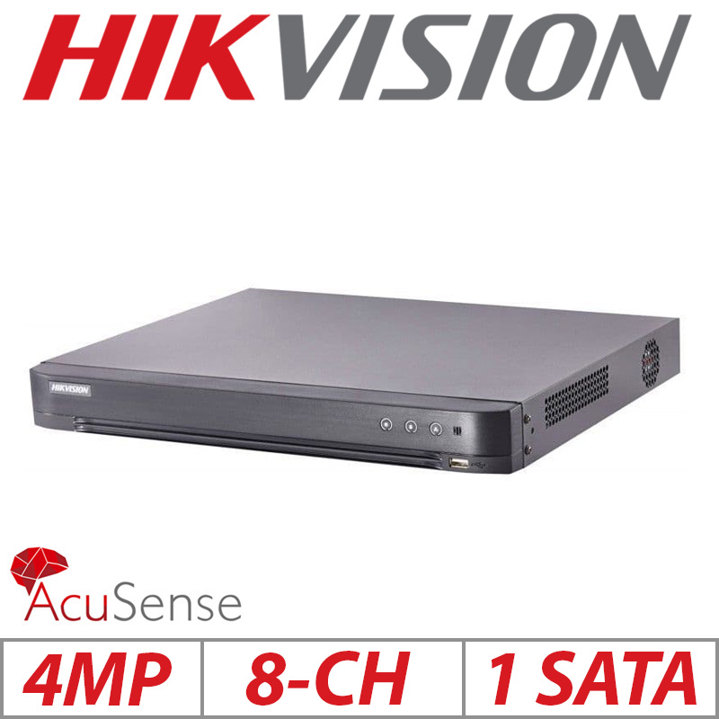 4MP 8CH HIKVISION 1U H.265 TURBO ACUSENSE DVR iDS-7208HQHI-K1/4S