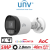 5MP UNIVIEW COLOR HUNTER - 24/7 COLOR-  HD FIXED MINI BULLET ANALOG WITH BUILT-IN MIC CAMERA WHITE 2.8MM UAC-B125-AF28M-W