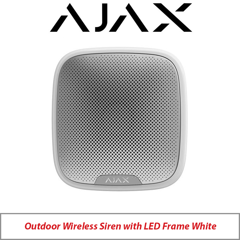 AJAX OUTDOOR WIRELESS SIREN WITH LED FRAME WHITE AJAX-22900-WHITE