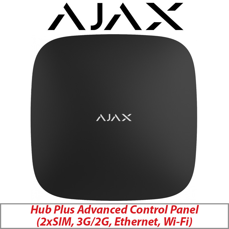 AJAX HUB PLUS CONTROL PANEL - DUAL GSM WIFI AND ETHERNET AJAX-22914 BLACK