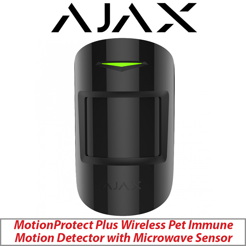 AJAX MOTION PROTECT PLUS PET TOLERANT DUAL TECH WIRELESS PIR AJAX-22944 BLACK