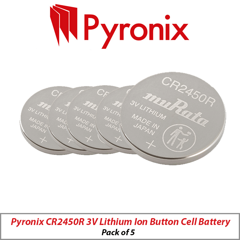 Pyronix 3V Lithium Ion Button Cell Battery pack of 5 - BATT-CR2450R