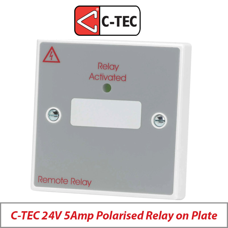C-TEC FIRE RELAY 24V 5AMP POLARISED RELAY ON PLATE BF376
