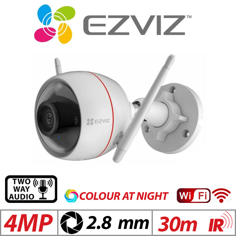 4MP EZVIZ WI-FI COLOUR AT NIGHT CAMERA WITH 2-WAY AUDIO WHITE C3W-PRO GRADED ITEM