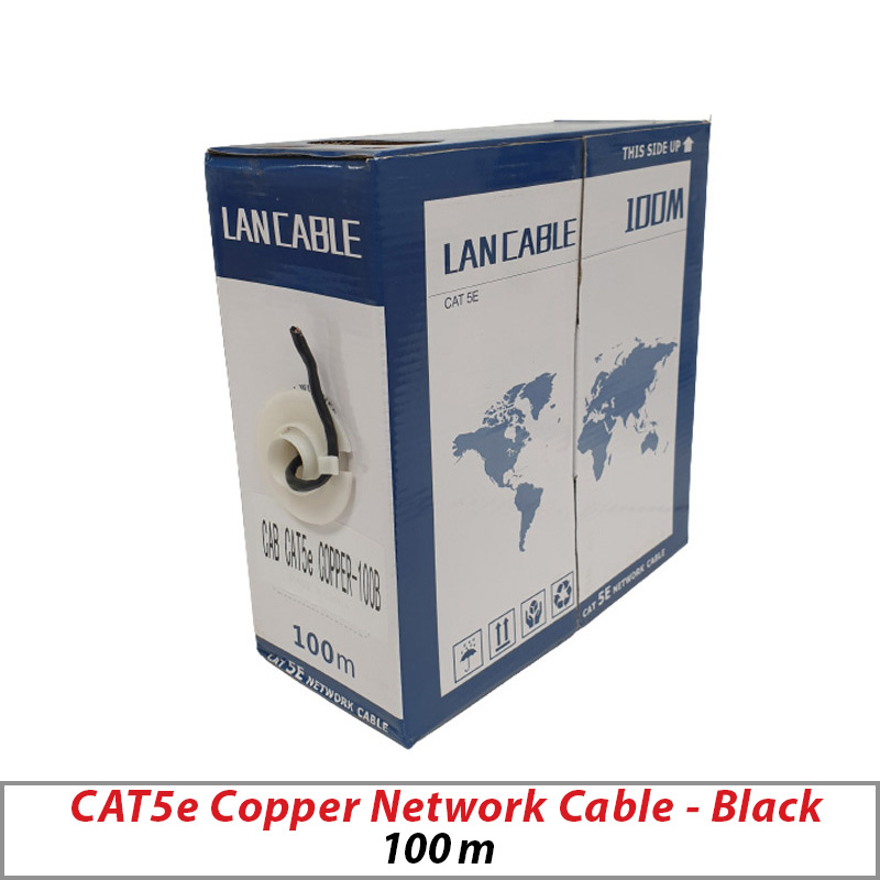 CABLE Drum  COPPER HIGHSPEED NETWORK CABLE 100M  -  CAT5E  BLACK