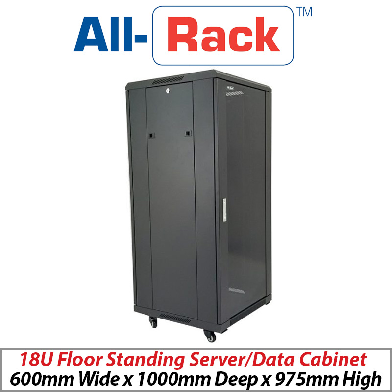 ALL-RACK 18U FLOOR STANDING SERVER-DATA CABINET CAB186X10 - PLEASE ALLOW UP TO 3 DAYS FOR DELIVERY