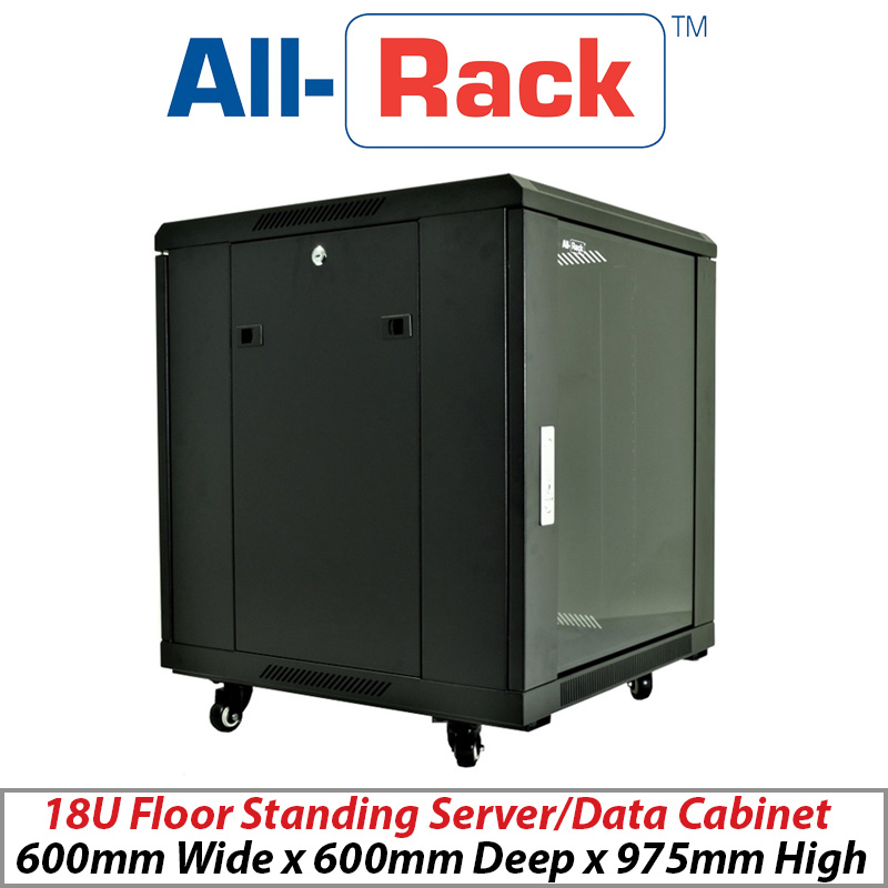 ALL-RACK 18U FLOOR STANDING SERVER-DATA CABINET CAB186X6 - PLEASE ALLOW UP TO 3 DAYS FOR DELIVERY