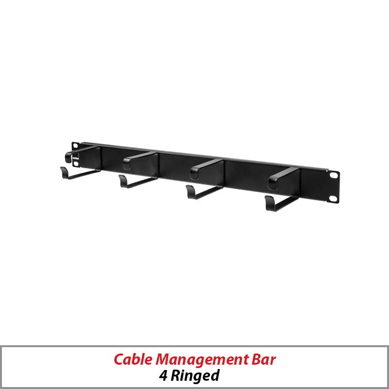 1U 4 Ringed Cable Management Bar CABINET-CAB-MANAGEMENT-A
