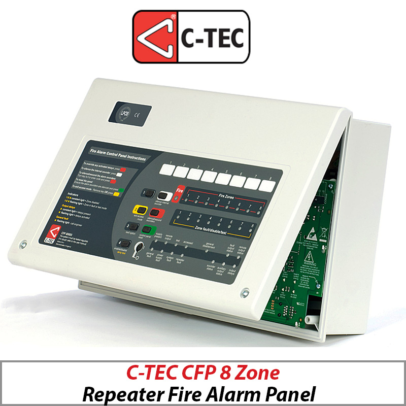 C-TEC CFC 8 ZONE REPEATER FIRE ALARM PANEL CFP760