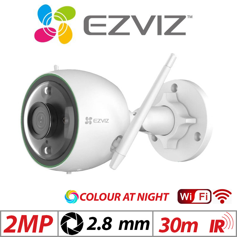 2MP EZVIZ WI-FI COLOUR AT NIGHT CAMERA WHITE C3N