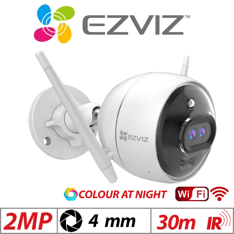 2MP EZVIZ DUAL-LENS COLOUR AT NIGHT WI-FI CAMERA WITH BUILT IN AI 4MM C3X