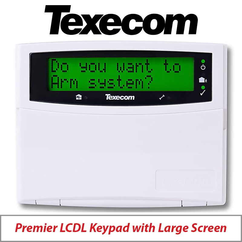 TEXECOM PREMIER DBB-0001 LCDL KEYPAD WITH LARGE SCREEN - GRADE 3