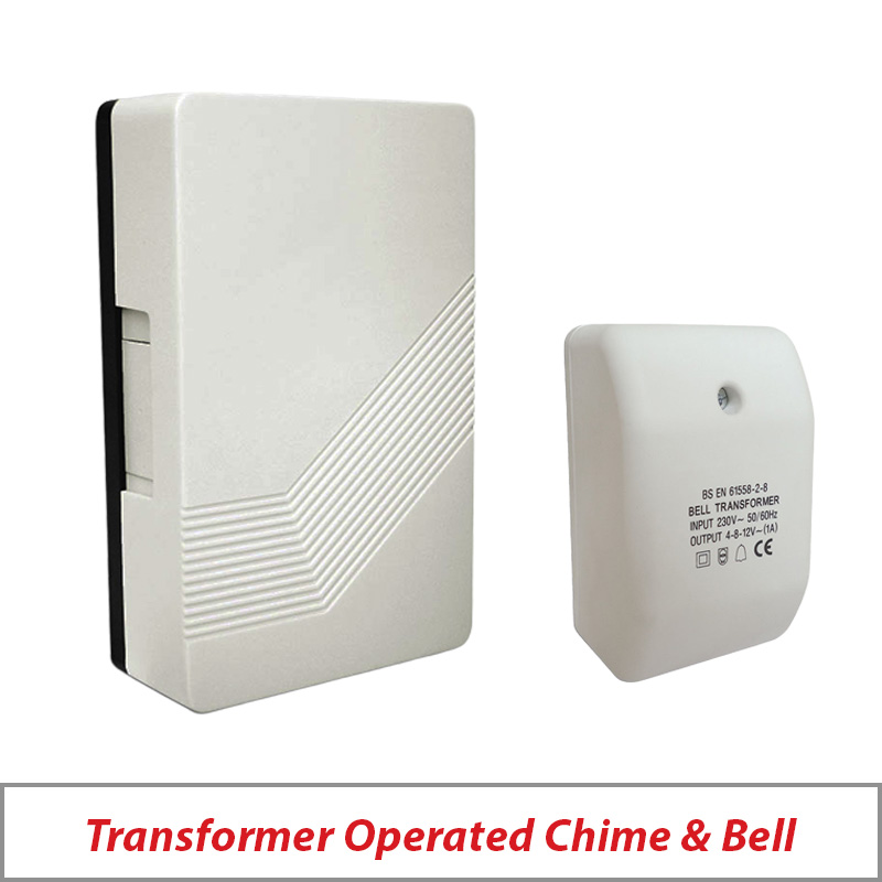 DC1WH BATTERY - TRANSFORMER OPERATED CHIME AND BT4812 MULTI VOLTAGE BELL - CHIME TRANSFORMER