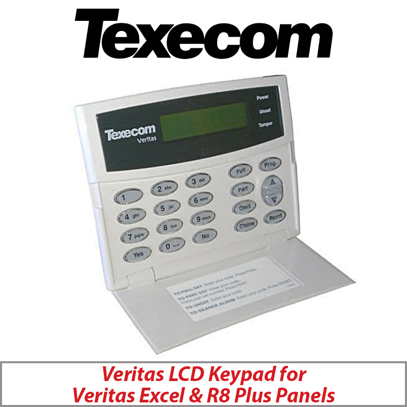 TEXECOM VERITAS DCB-0001 LCD KEYPAD FOR VERITAS EXCEL AND R8 PLUS PANELS - GRADE 2