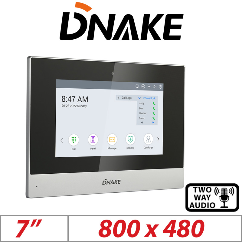 DNAKE 7 INCH TFT LCD INDOOR MONITOR WITH 2-WAY AUDIO 290M-S8