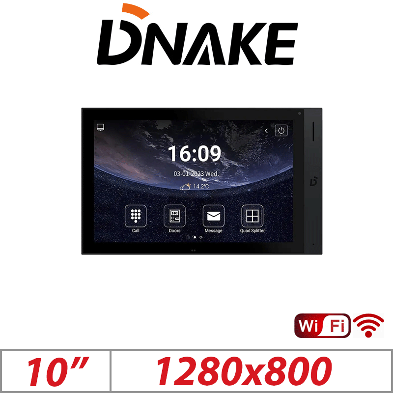 DNAKE 10 INCH LCD ANDROID 10 WI-FI INDOOR MONITOR H618W