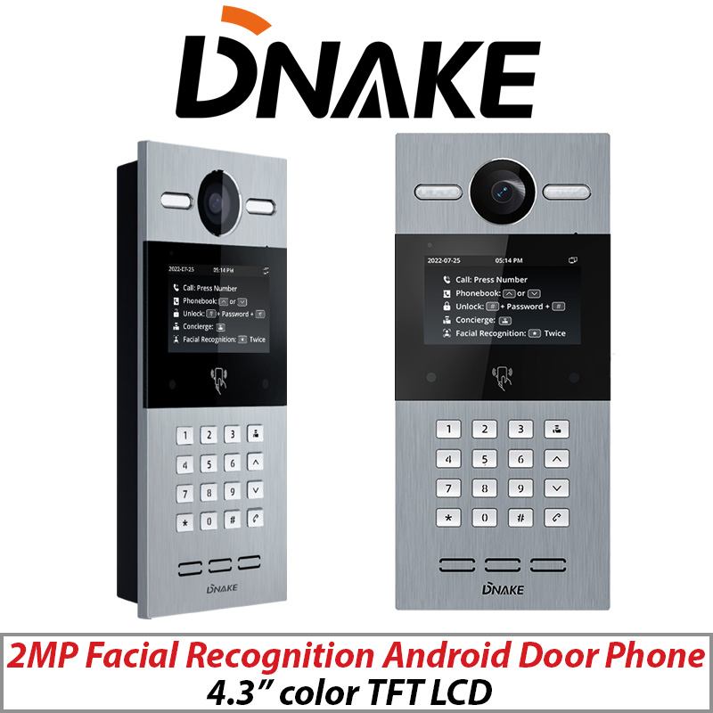 2MP DNAKE 4.3 INCH FACIAL RECOGNITION ANDROID DOOR PHONE SURFACE MOUNT S615/S