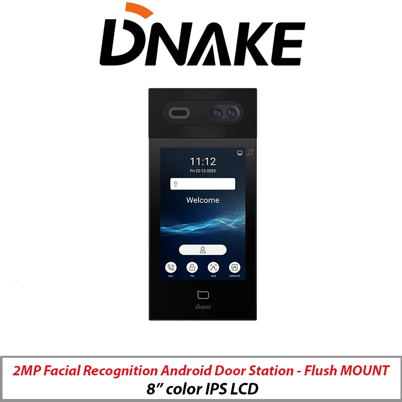 2MP FACIAL RECOGNITION ANDROID DOOR STATION FLUSH MOUNT DNAKE-S617-F