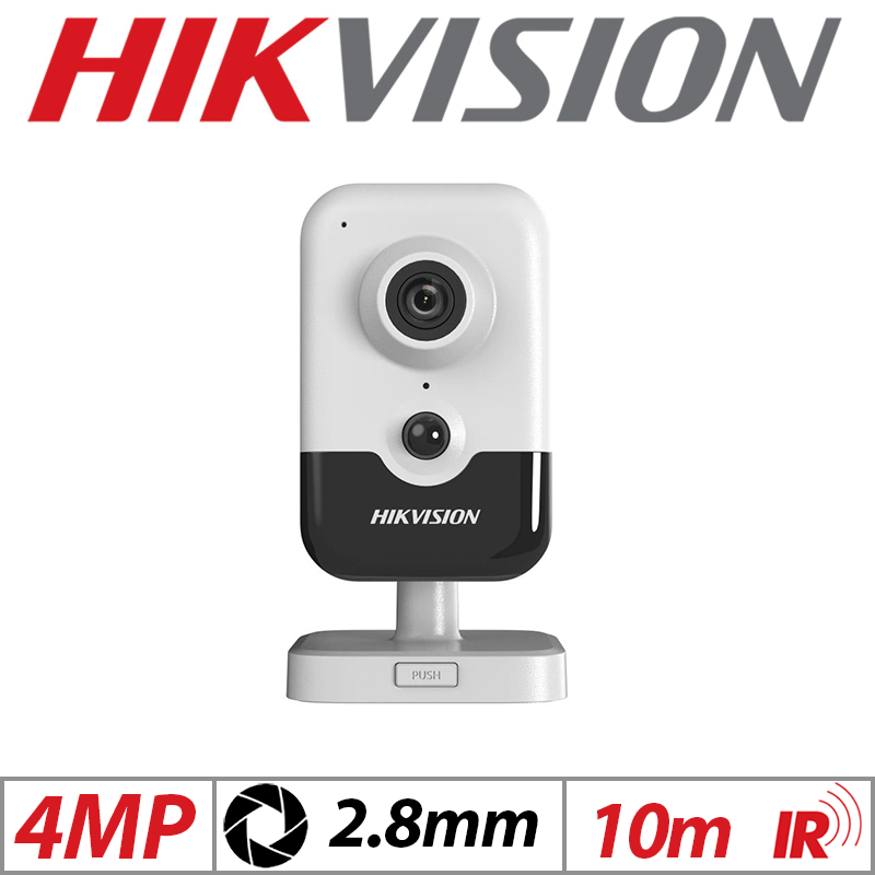 4MP HIKVISION ACUSENSE FIXED CUBE NETWORK CAMERA 2.8MM WHITE DS-2CD2446G2-I