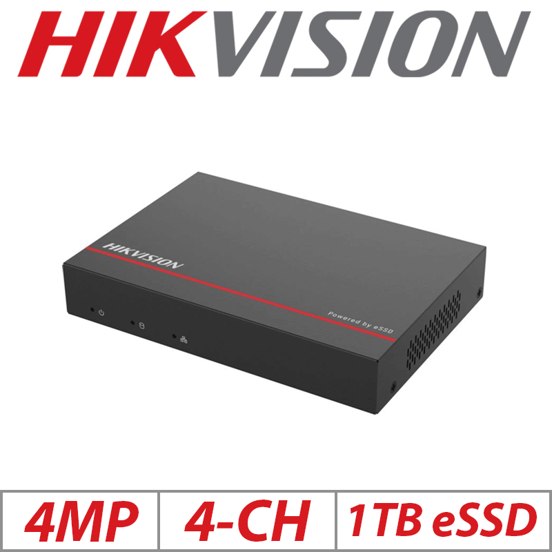 4MP 4-CH HIKVISION COMPACT ECO POE NVR WITH 2TB ESSD DS-E04NI-Q1/4P(STD)(SSD 2T)