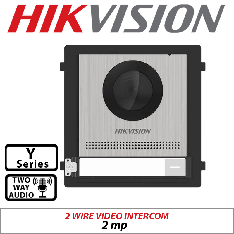 2MP HIKVISION FISHEYE CAMERA MODULAR 2 WIRE VIDEO INTERCOM DOOR STATION STAINLESS STEEL DS-KD8003Y-IME2-S