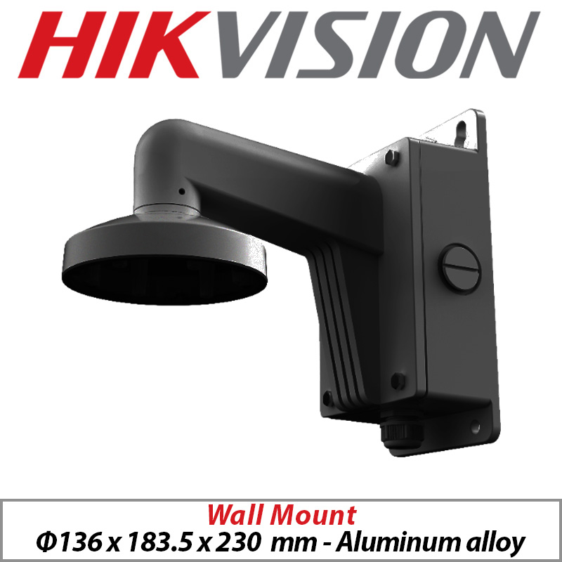 HIKVISION WALL MOUNT BRACKET WITH JUNCTION BOX DS-1273ZJ-135B BLACK