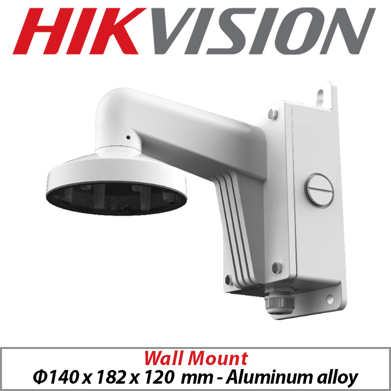 HIKVISION WALL MOUNT BRACKET  WITH JUNCTION BOX BRACKET DS-1273ZJ-140B WHITE