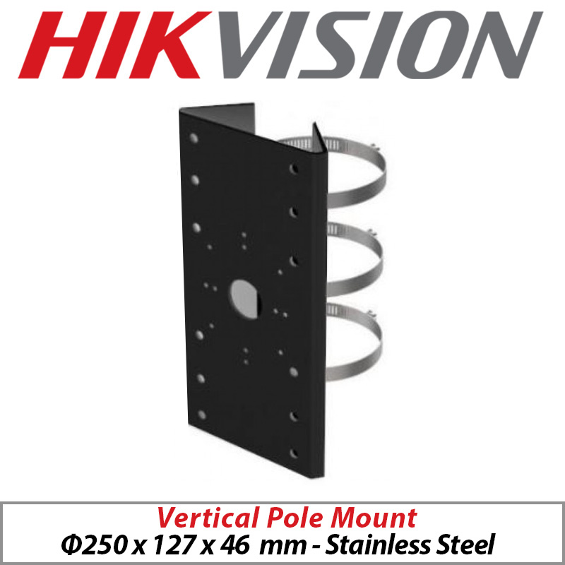 HIKVISION VERTICAL POLE MOUNT STAINLESS STEEL DS-1275ZJ BLACK