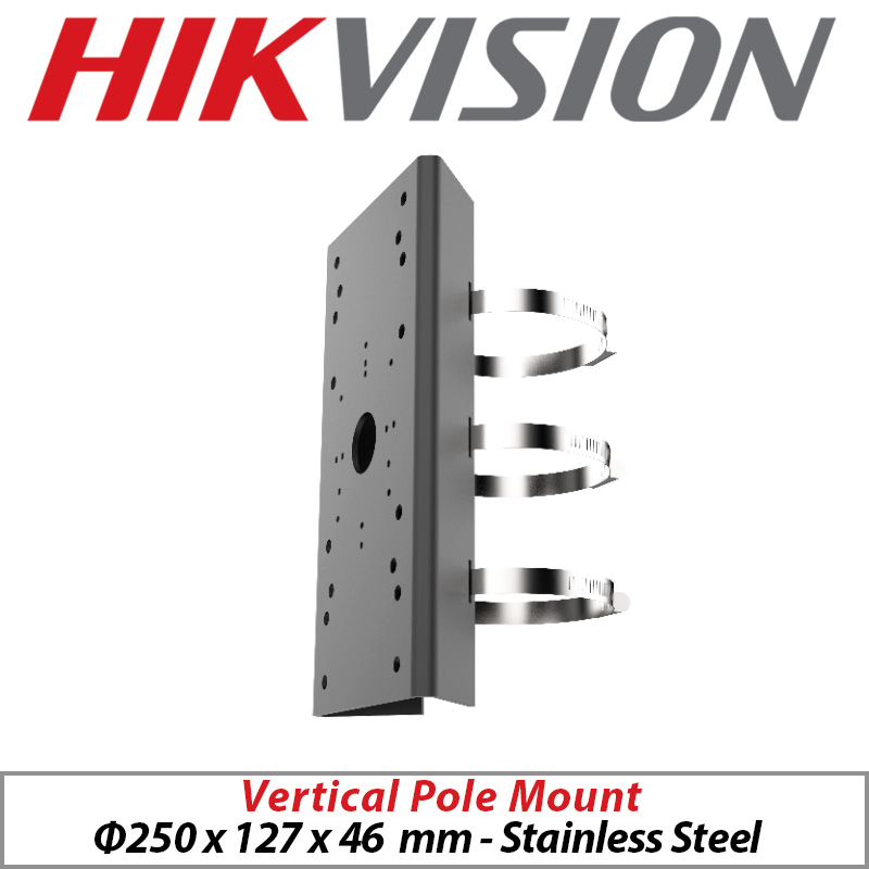 HIKVISION VERTICAL POLE MOUNT  DS-1275ZJ-SUS GREY STAINLESS STEEL