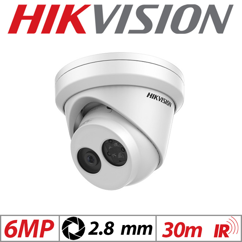 6MP HIKVISION FIXED TURRET IP NETWORK CAMERA 2.8MM WHITE DS-2CD2363G0-I GRADED ITEM