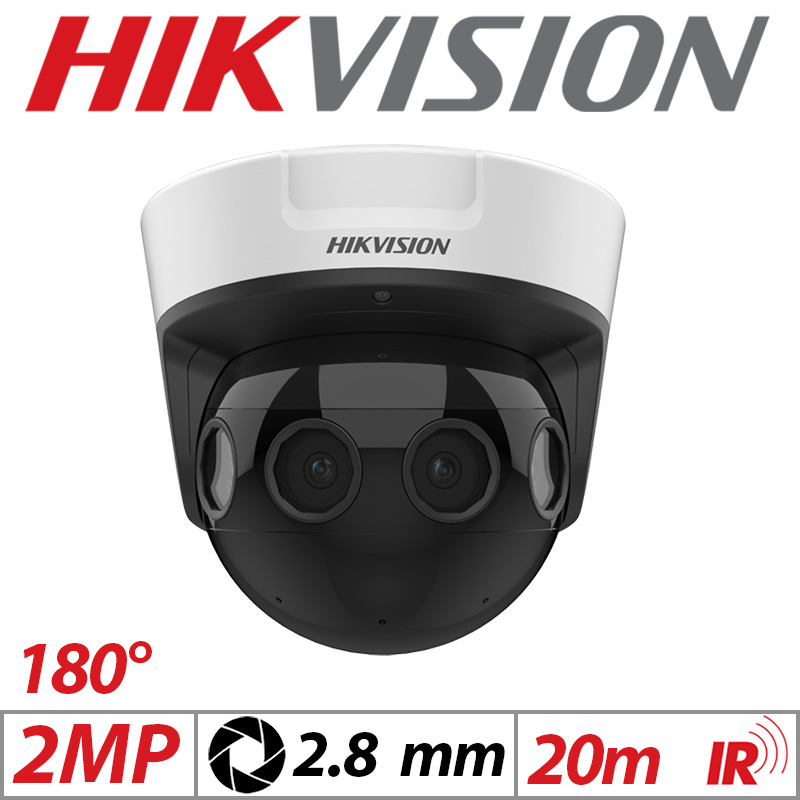 2MP HIKVISION 180 DEGREES STITCHED PANOVU (4 X 2MP) VANDAL RESISTANT NETWORK CAMERA WITH BUILT IN HEATER 2.8MM DS-2CD6924G0-IHS