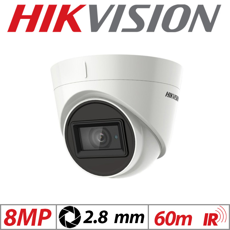 8MP HIKVISION 4IN1 ULTRA LOW LIGHT FIXED TURRET CAMERA 2.8MM WHITE DS-2CE78U7T-IT3F