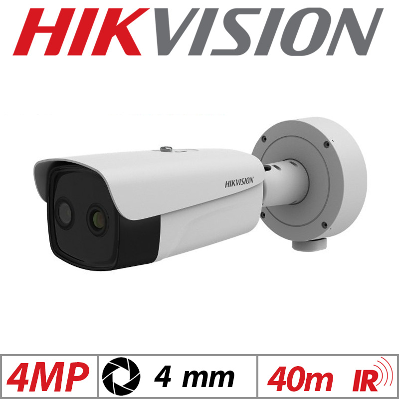 4MP HIKVISION DEEP IN VIEW THERMAL 9.7MM AND OPTICAL 4MM BI-SPECTRUM NETWORK IP POE BULLET CAMERA DS-2TD2637-10-PI