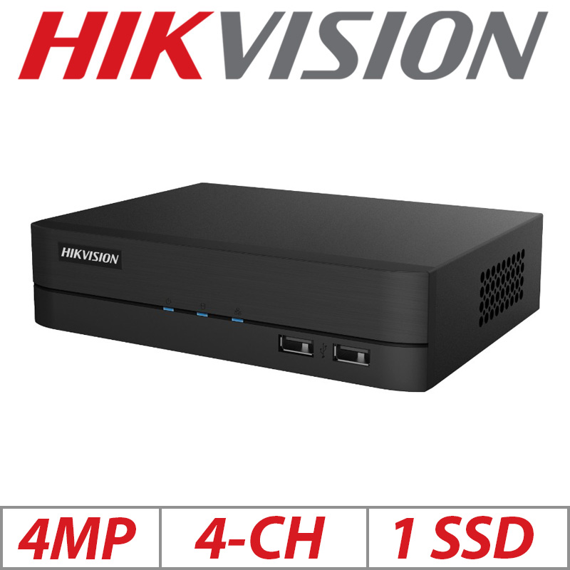 4MP 4CH HIKVISION 1U H.265 5-IN-1 TURBO HD PRE-INSTALLED 512GB SSD DVR DS-7204HQHI-K1/SSD-512GB