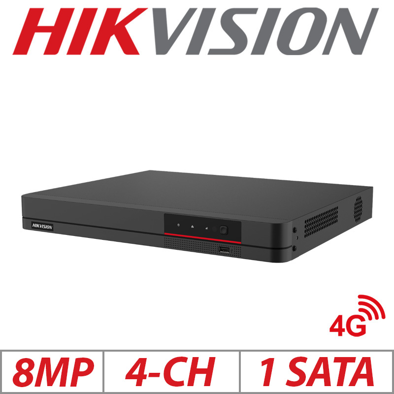 8MP 4CH HIKVISION IP POE 4G NVR DS-7604NI-K1/4P/4G