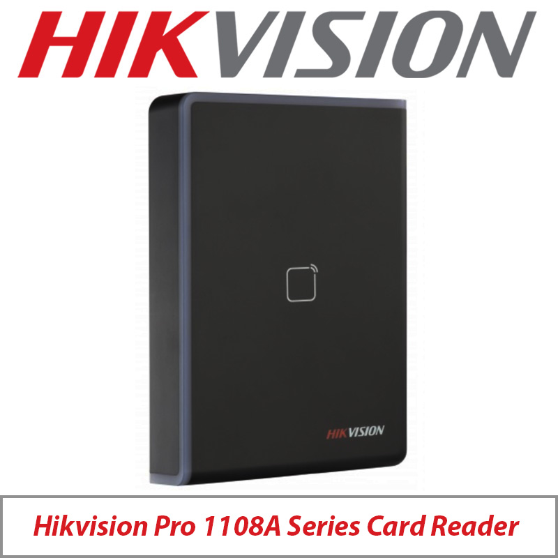 MIFARE CARD READER - HIKVISION PRO 1108A SERIES CARD READER - SUPPORTS READING DESFIRE AND FELICA CARDS - NO KEYPAD DS-K1108AD